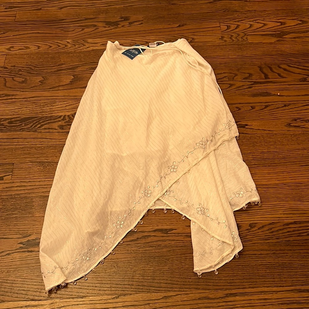 WOMENS cotton wrap stripe skirt.